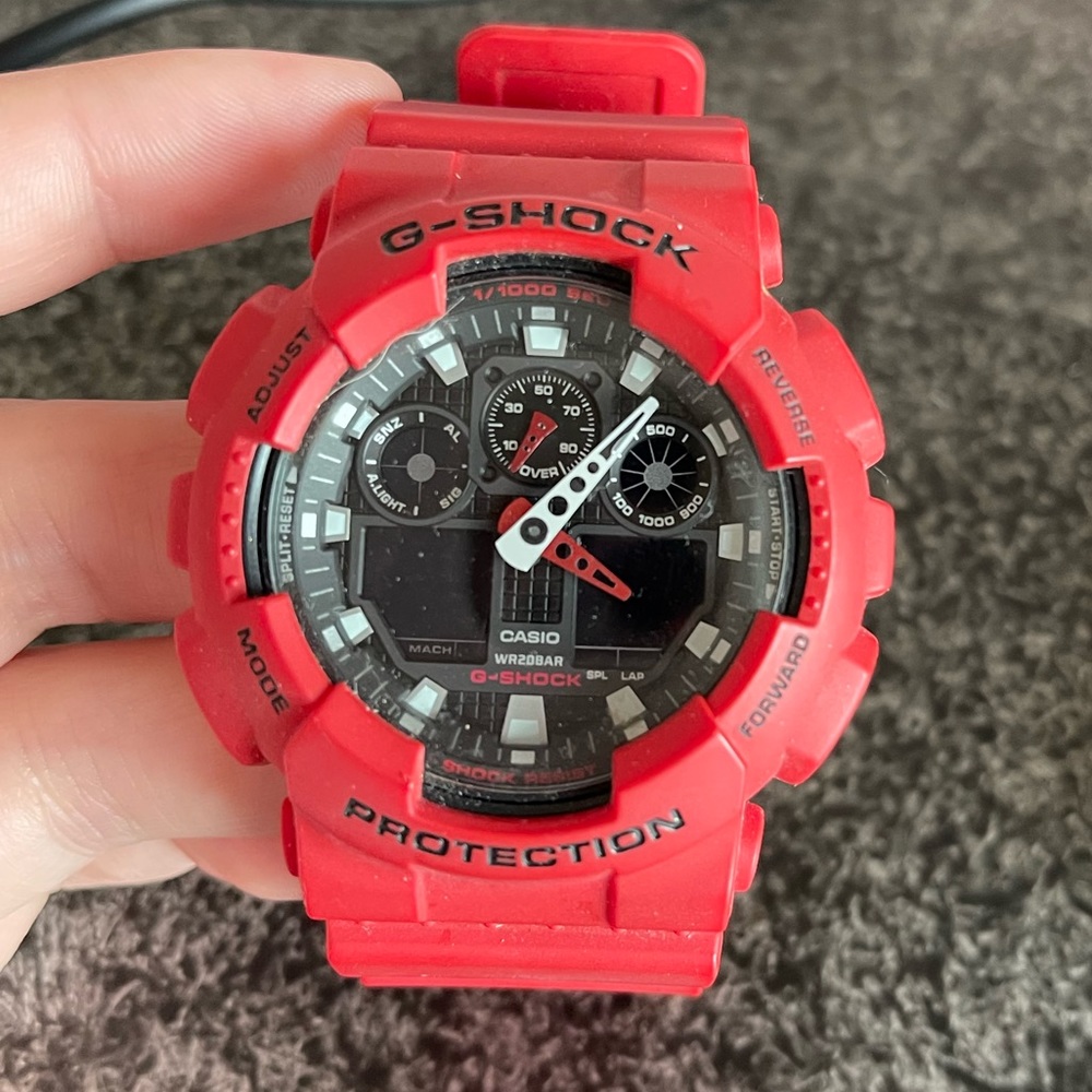 Men’s Red G Shock watch